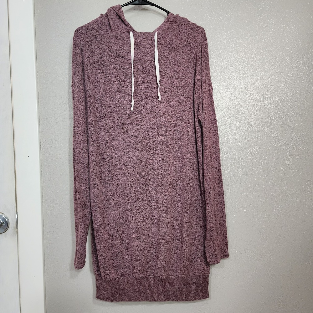 Express Lightweight Hoodie Women's Small Pink/Gray Sweater‎ Pullover